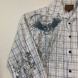 Roar Shirts - Roar Embroidered Logo Button Shirt M Roar Shirts - Roar Embroidered Logo Button Shirt M
